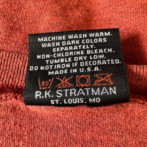 Harley Davidson Womens T Shirt Top Long Sleeve Pullover Crew Neck Orange Medium - Picture 11 of 11